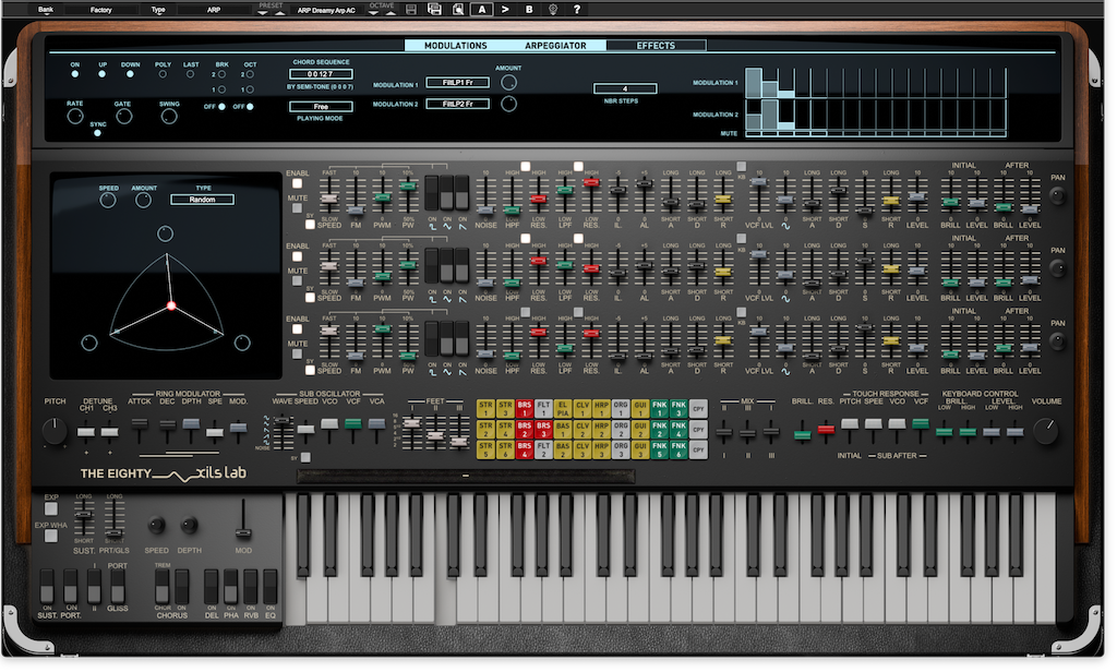 Xils Lab - The Eighty mit Arp und 2D Mixer