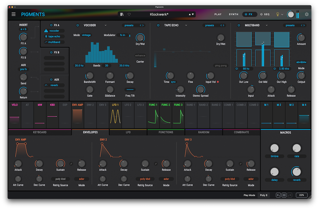 Arturia Pigments 6 mit Vocoder