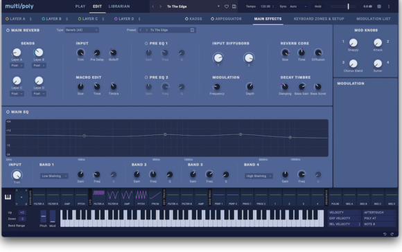 Korg - multi poly - Effekte-Edit